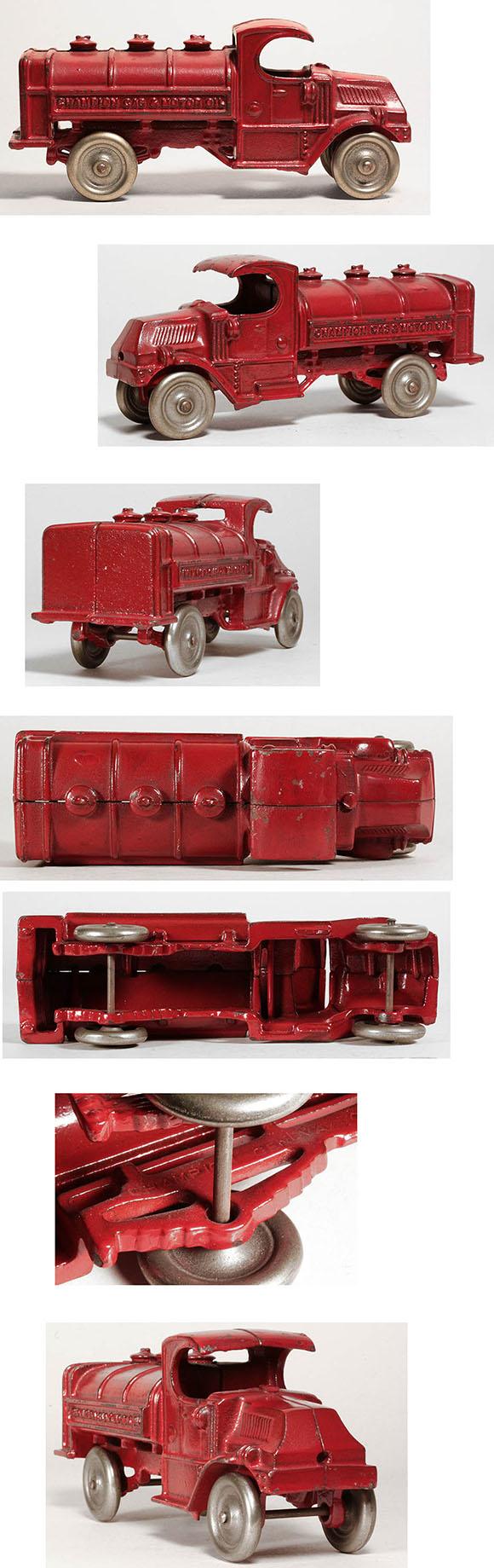 c.1927 Champion, Cast Iron Mack Gas & Motor Oil Tank Truck